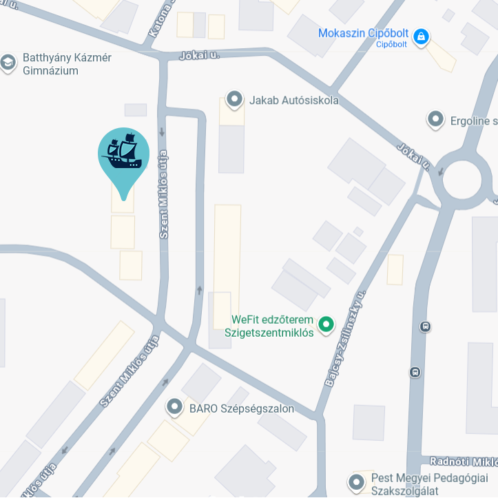 Kincses Sziget Oktatási Stúdió térkép.